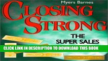 New Book Closing Strong: The Super Sales Handbook