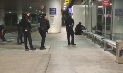 Scènes de panique à l'aéroport de Los Angeles, un homme déguisé en Zorro arrêté