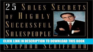 Collection Book 25 Sales Secrets Of Highly Successful Salespeople