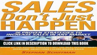 New Book Sales Don t Just Happen: 26 Proven Strategies to Increase Sales in Any Market