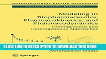 New Book Modeling in Biopharmaceutics, Pharmacokinetics and Pharmacodynamics: Homogeneous and