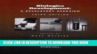 Collection Book Biologics Development: A Regulatory Overview