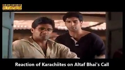 Reaction of Karachians on Altaf Bhai' call