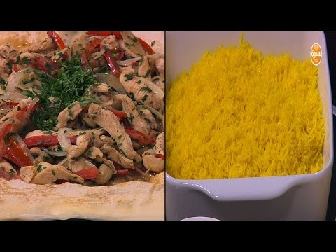 شاورما دجاج - أرز أصفر - ثومية - عيش صاج | أميرة في المطبخ حلقة كاملة