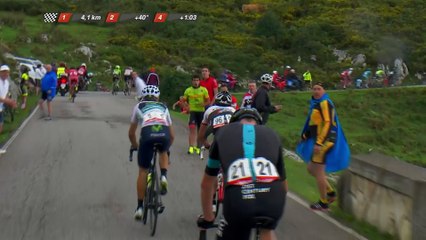 4 KM a meta / to go - Etapa 10 (Lugones / Lagos de Covadonga) - La Vuelta a España 2016