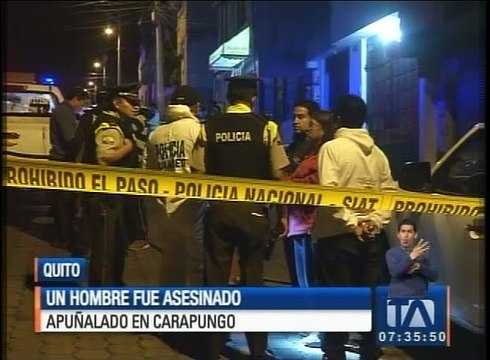 Un hombre fue asesinado con una puñalada en Carapungo