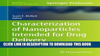 New Book Characterization of Nanoparticles Intended for Drug Delivery