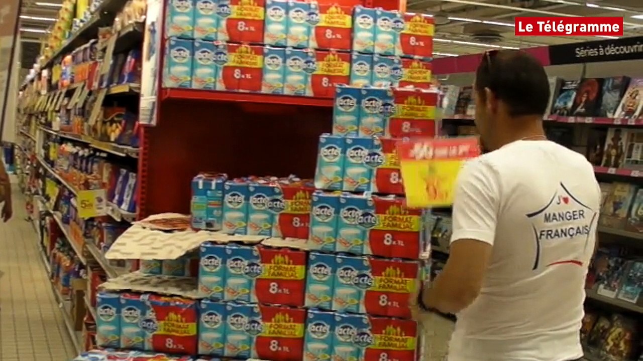 Vannes. Les producteurs laitiers vident les rayons