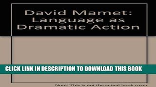 [PDF] David Mamet: Language As Dramatic Action Popular Online