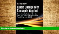 Full [PDF] Downlaod  Quick Changeover Concepts Applied: Dramatically Reduce Set-Up Time and