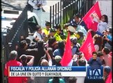 Fiscalía y policía allanan oficinas de la UNE en Quito y Guayaquil