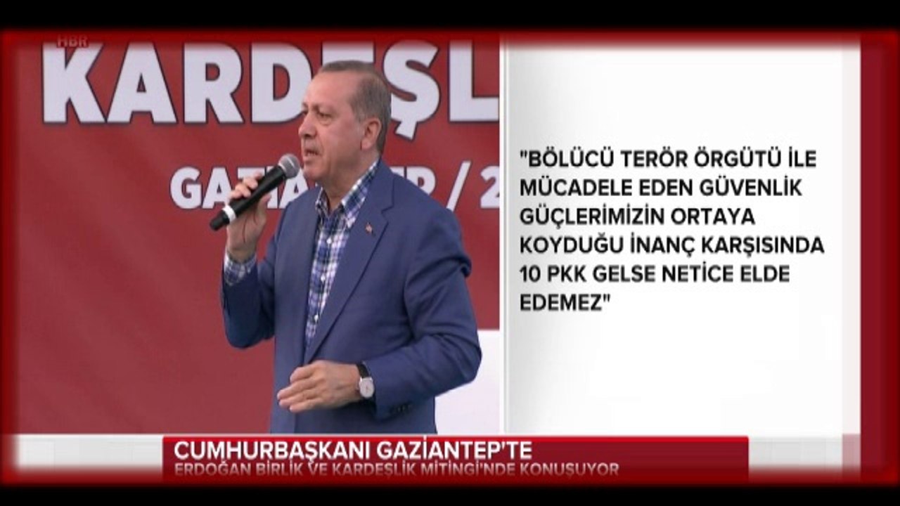 Cumhurbaşkanı Gaziantep'te, Bir Ölüp Bin Doğan Bir Milletiz