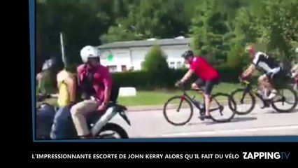 John Kerry escorté par un cortège impressionnant pour une sortie à vélo (Vidéo)