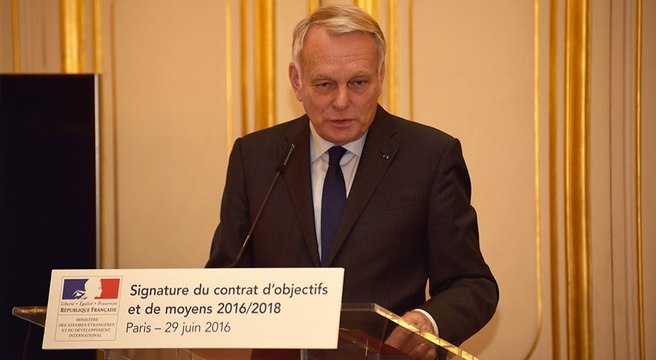 Signature du contrat d’objectifs et de moyens 2016-2018 de l’AEFE : discours de Jean-Marc Ayrault, ministre des Affaires étrangères et du Développement international