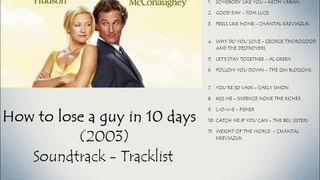 How to lose a guy in 10 days (2003) soundtrack - tracklist