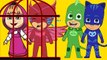Masha And The Bear with PJ Masks Catboy Gekko Owlette Crying in Prison policeman parody