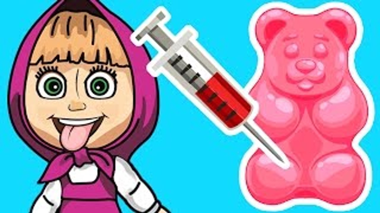 Masha And The Bear Makes injection to Gummy Bear parody - Masha And The Bear Videos