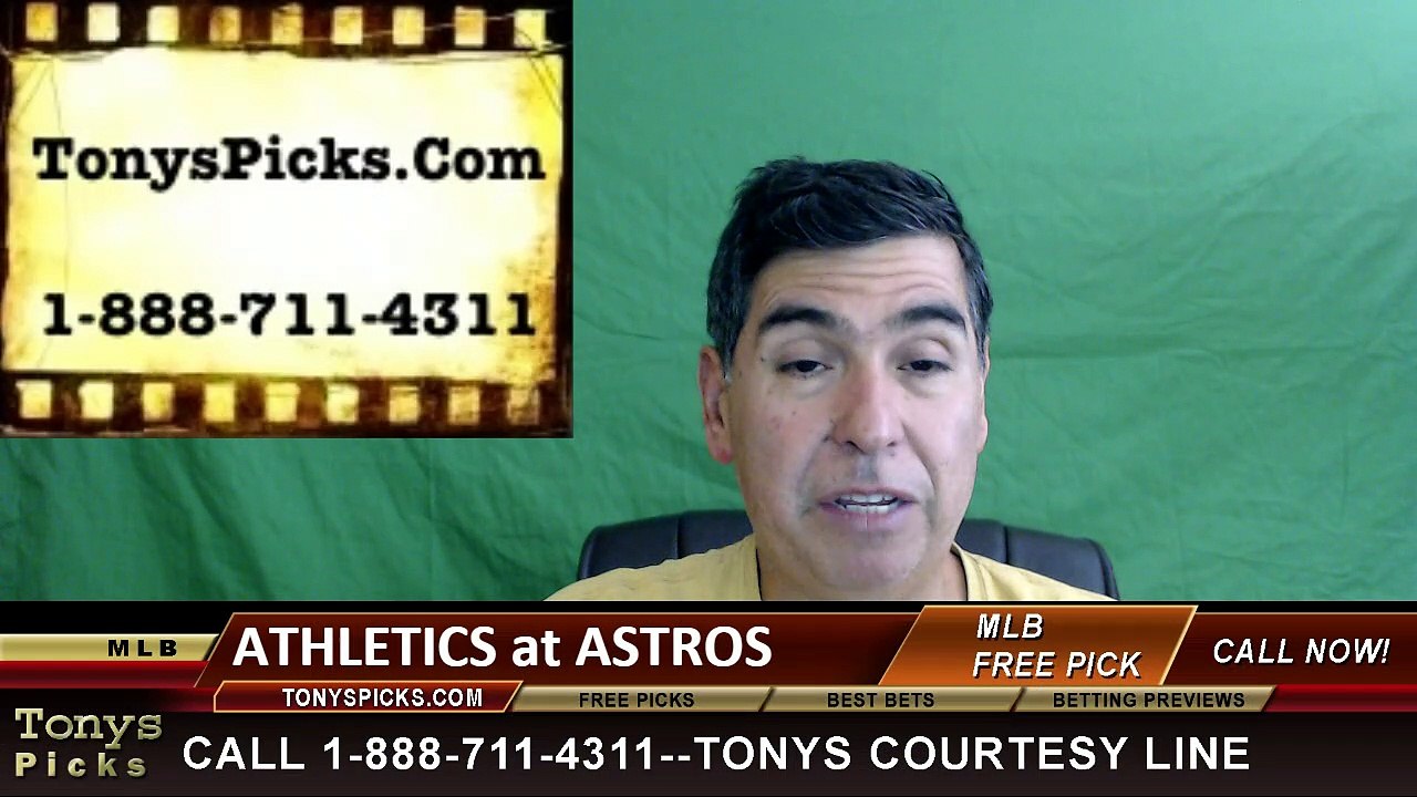 Houston Astros vs. Oakland Athletics Free Pick Prediction MLB Baseball Odds Series Preview