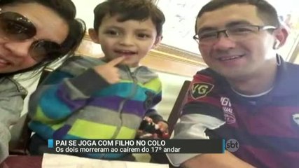 Pai se joga do 17º andar com o filho no colo