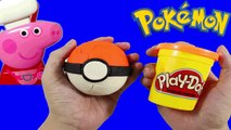 Peppa pig Toys & Play Doh!! - Make Pokeball playdoh frozen clay kids Videos