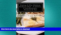 FAVORITE BOOK  Eating A Pre-Dialysis Kidney Diet-Calories, Carbohydrates, Protein   Fat: Secrets