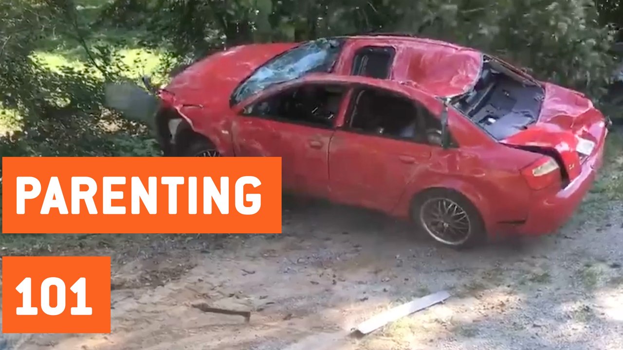 Dad Punishes Daughter By Destroying Her Car Crushed Audi video