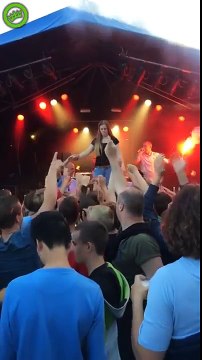 Crowd Surfing Girl Fail - Video