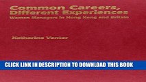 [Read] Common Careers, Different Experiences: Women Managers in Hong Kong and Britain Free Books