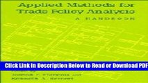 [Get] Applied Methods for Trade Policy Analysis: A Handbook Free New