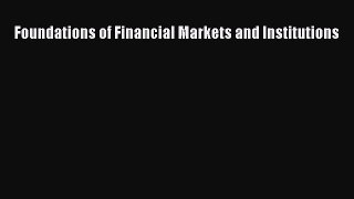[PDF] Foundations of Financial Markets and Institutions Popular Online