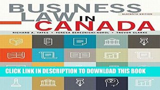 [PDF] Business Law in Canada, Eleventh Canadian Edition Plus MyBusLawLab with Pearson eText --