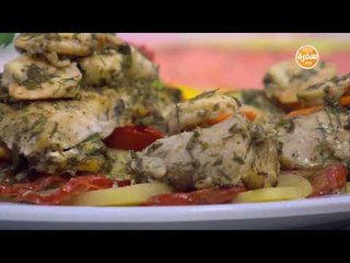 سمك قشر بياض بالجمبري - سلطة سالمون مدخن بالشبت  | شبكة و صنارة حلقة كاملة