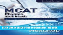 New Book MCAT Physics and Math: Content Review for the Revised MCAT