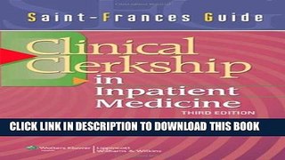 New Book Saint-Frances Guide: Clinical Clerkship in Inpatient Medicine (Saint-Frances Guide Series)