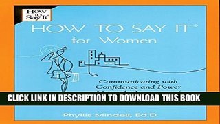[Read] How To Say It for Women Full Online