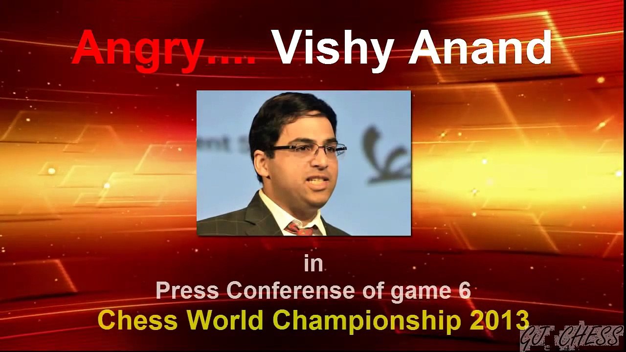 Annoyed Vishy Anand (Anand vs Carlsen World Championship 2013, Game 6)