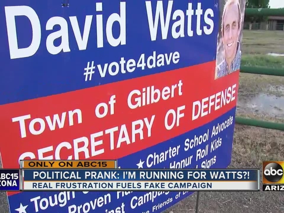 Signs pop up over Gilbert promoting fake candidate