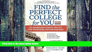 Big Deals  Find the Perfect College for You: 82 Exceptional Schools that Fit Your Personality and