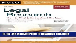 [PDF] Legal Research: How to Find   Understand the Law Popular Online
