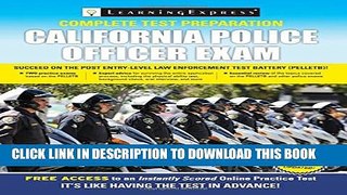New Book California Police Officer Exam