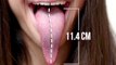 La fille avec la langue la plus longue du monde