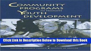 [Reads] Community Programs to Promote Youth Development Free Books