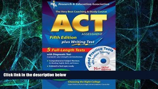 Big Deals  ACT Assessment 5th. Ed. w/CD-ROM (REA) - The Best Test Prep for the ACT (Test Preps)