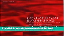 Read Universal Banking: International Comparisons and Theoretical Perspectives  Ebook Free