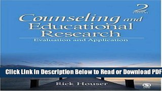 [Get] Counseling and Educational Research: Evaluation and Application Free Online