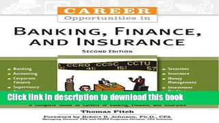 Read Career Opportunities in Banking, Finance, and Insurance (Career Opportunities (Paperback))