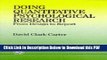 [PDF] Doing Quantitative Psychological Research: From Design To Report Free Books