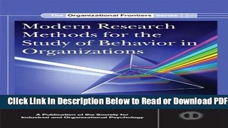 [Get] Modern Research Methods for the Study of Behavior in Organizations (SIOP Organizational