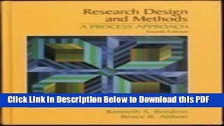 [Read] Research Design and Methods: A Process Approach Ebook Free