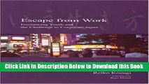 [Reads] Escape from Work: Freelancing Youth and the Challenge to Corporate Japan (Japanese Society